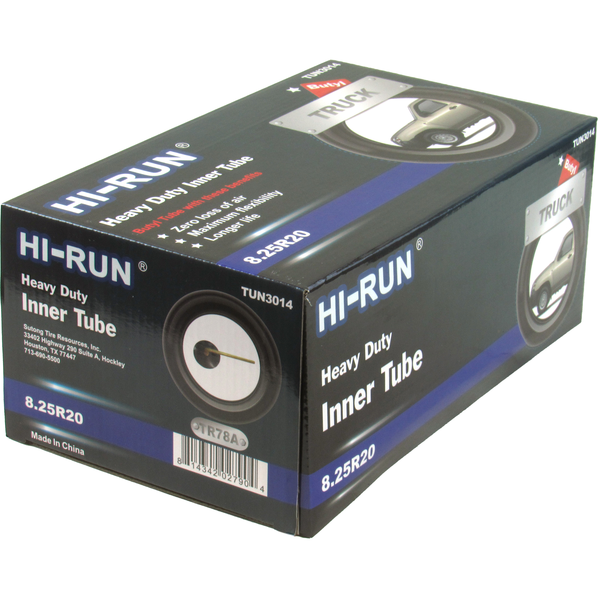 HI-RUN, Tube 8.25R20 (TR78A) Light Truck, Fits Rim Size 20 in, Included (qty.) 1 Model# TUN3014